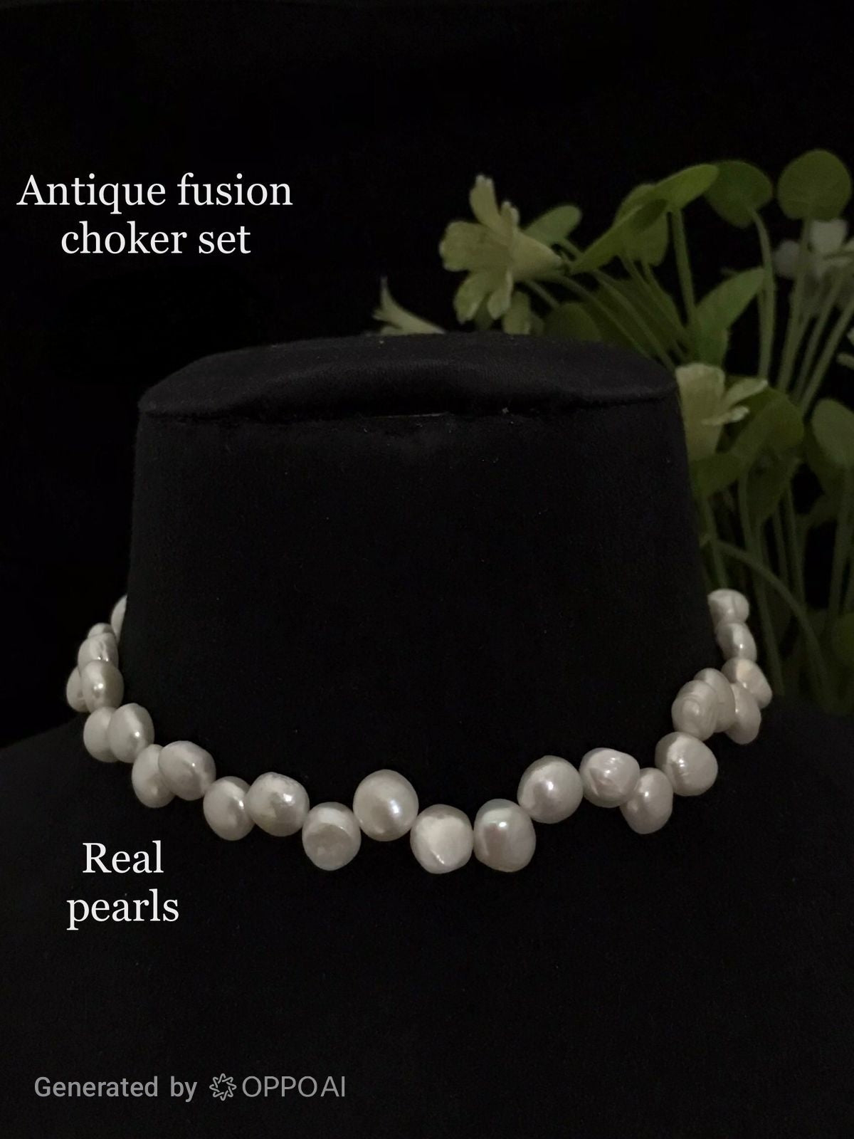 Antique Fusion Real Pearl Choker