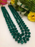 Emerald Green Muskmelon Beads Mala – Premium Handcrafted Multi-Layer Necklace