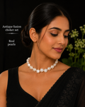 Antique Fusion Real Pearl Choker