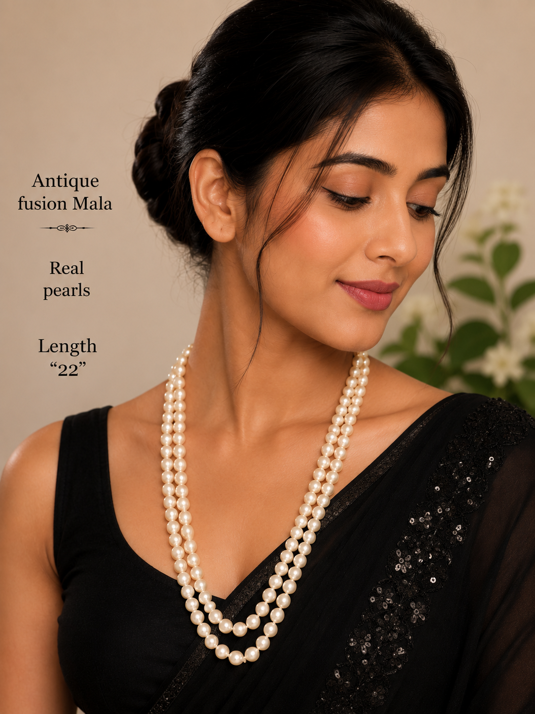 Revoria Antique Fusion Real Pearl Mala