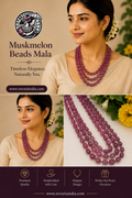 Muskmelon Beads Mala – Premium Handcrafted Multi-Layer Statement Necklace