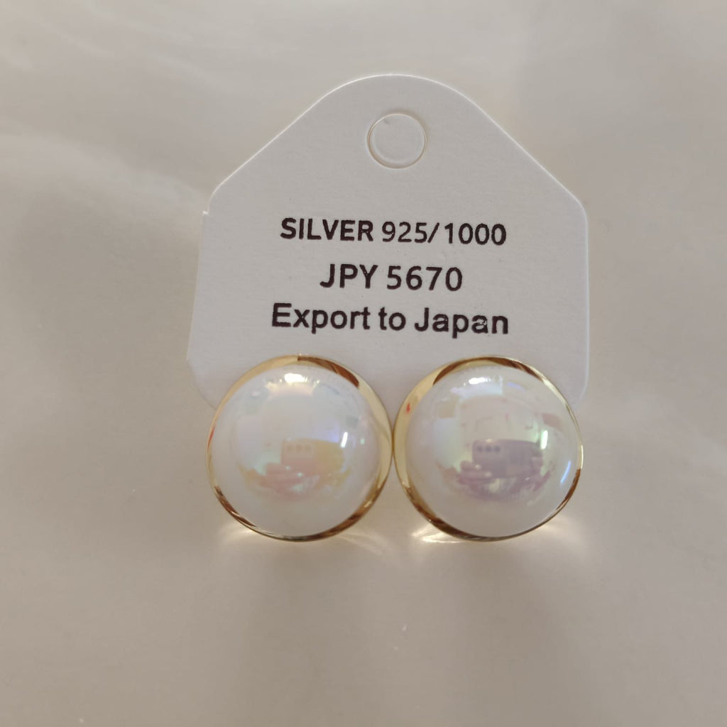 Luxury Pearl Stud Earrings for Women | Gold Plated Pearl Tops